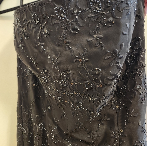 Black Beaded Evening Gown - Picture 4 of 4